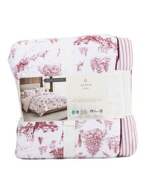 Aspen Home Red Christmas Toile Comforter Set